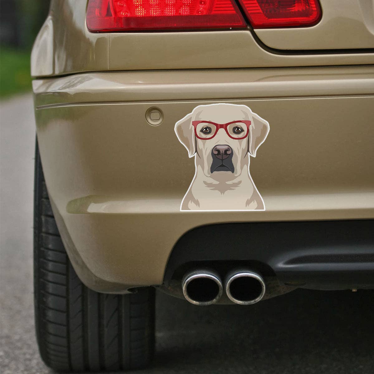 RetroPlanet - Vente Autocollant - Grand autocollant en vinyle pour fenêtre de voiture Labrador Retriever Hipster2