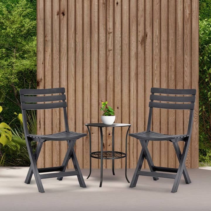 Aria Home - Vente Chaise d'extérieur - Ensemble de 2 chaises pliantes d'extérieur pour terrasse, résistantes aux intempéries et aux UV