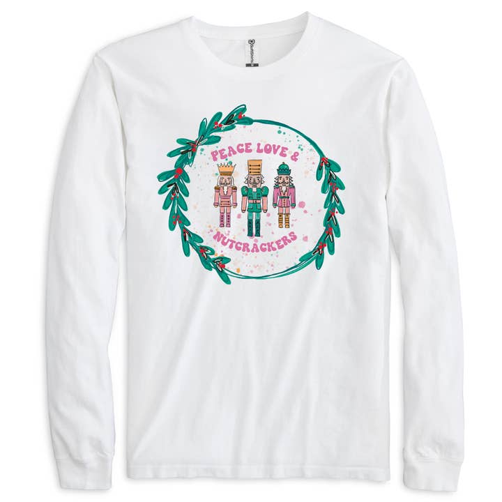 Holiday Apparel, Christmas Long Sleeve T-Shirt, Nutcrackers for wholesale by Clairmont & Co