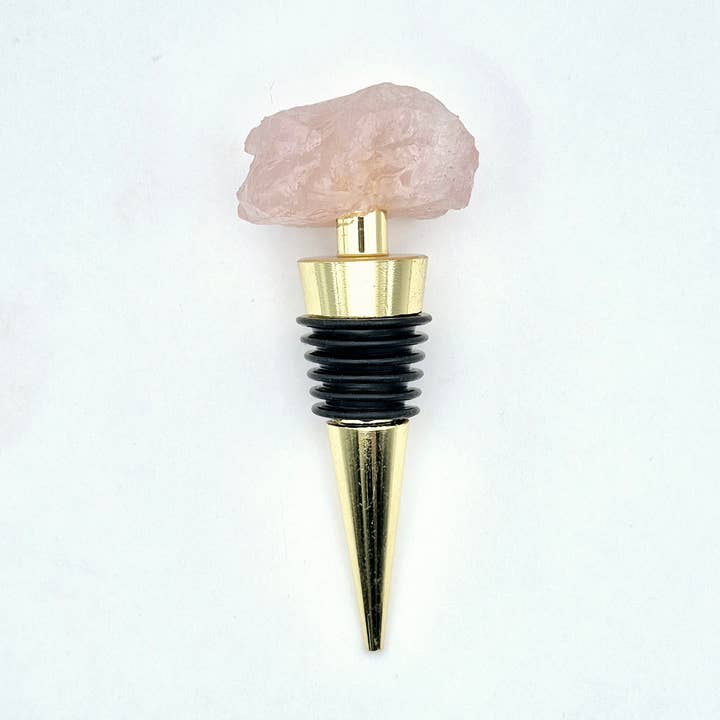 Moonlight Gemstones - Vendita all'ingrosso Tappi per vino - Tappo per vino con cristallo grezzo - quarzo rosa o ametista