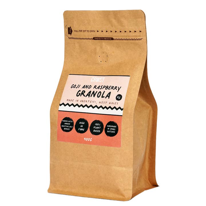 Goji and Raspberry Granola (400g) for wholesale by Crwst