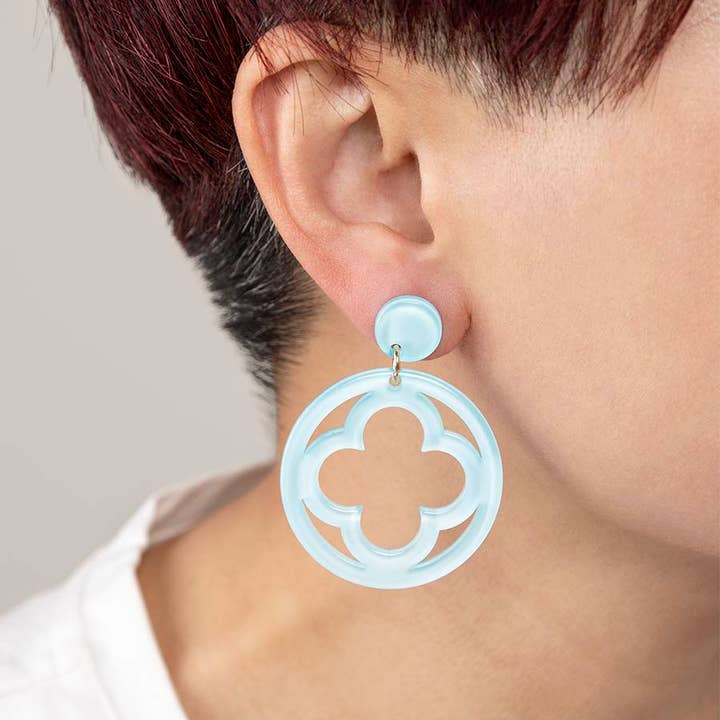 ZENZII Jewelry - Wholesale Dangle Earrings - Open Clover Drop Earring2