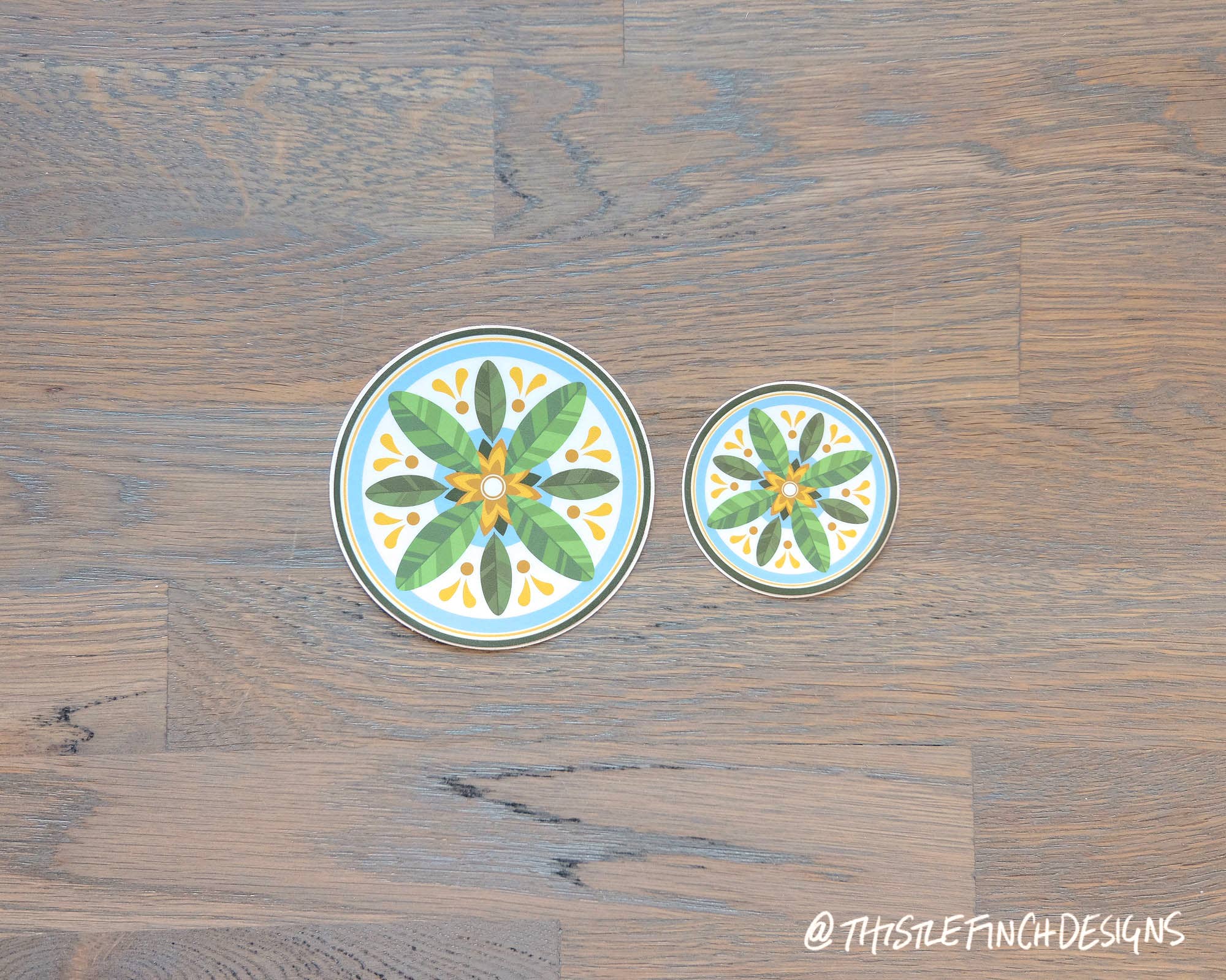 Thistle Finch Designs – Großhandel Aufkleber – Niederländischer Vinyl-Aufkleber mit Sommer-Rosette, PA3