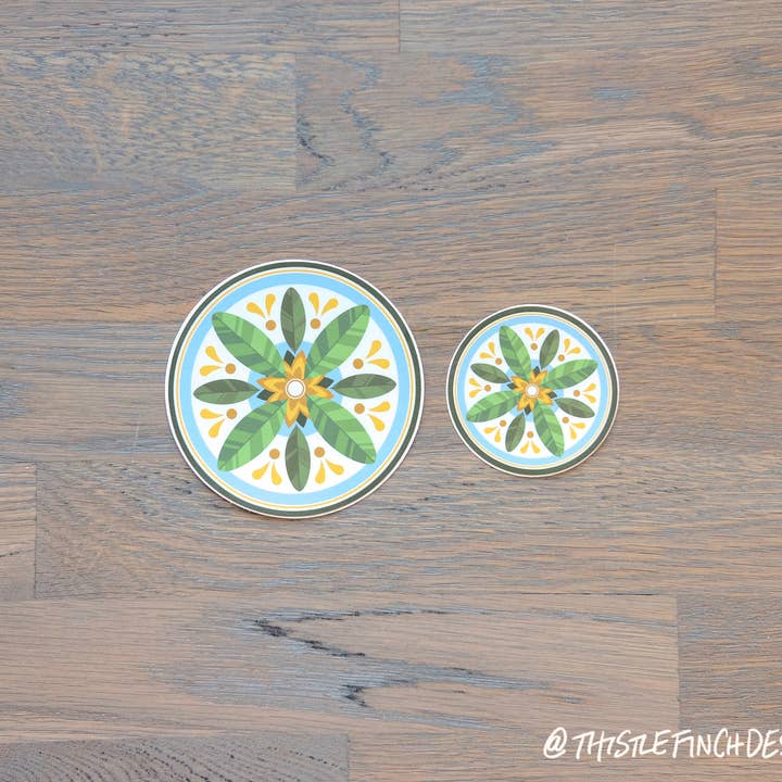 Thistle Finch Designs – Großhandel Aufkleber – Niederländischer Vinyl-Aufkleber mit Sommer-Rosette, PA3