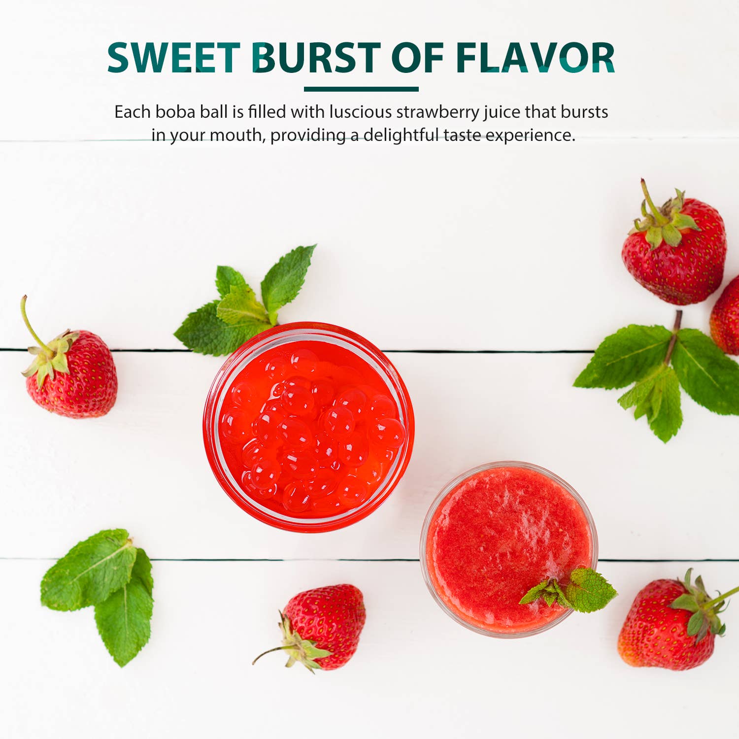 soeos - Wholesale Sprinkles - Soeos Strawberry Popping Boba Pearls, 6.6 lbs2