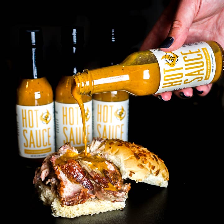 Double Take Salsa - Wholesale Hot Sauce - Scotch Bonnet Mustard Hot sauce.