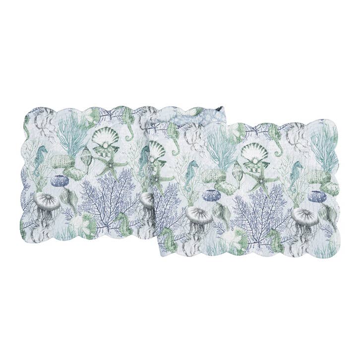 Coastal Shoreline Waters Table Runner for wholesale by C&F Home