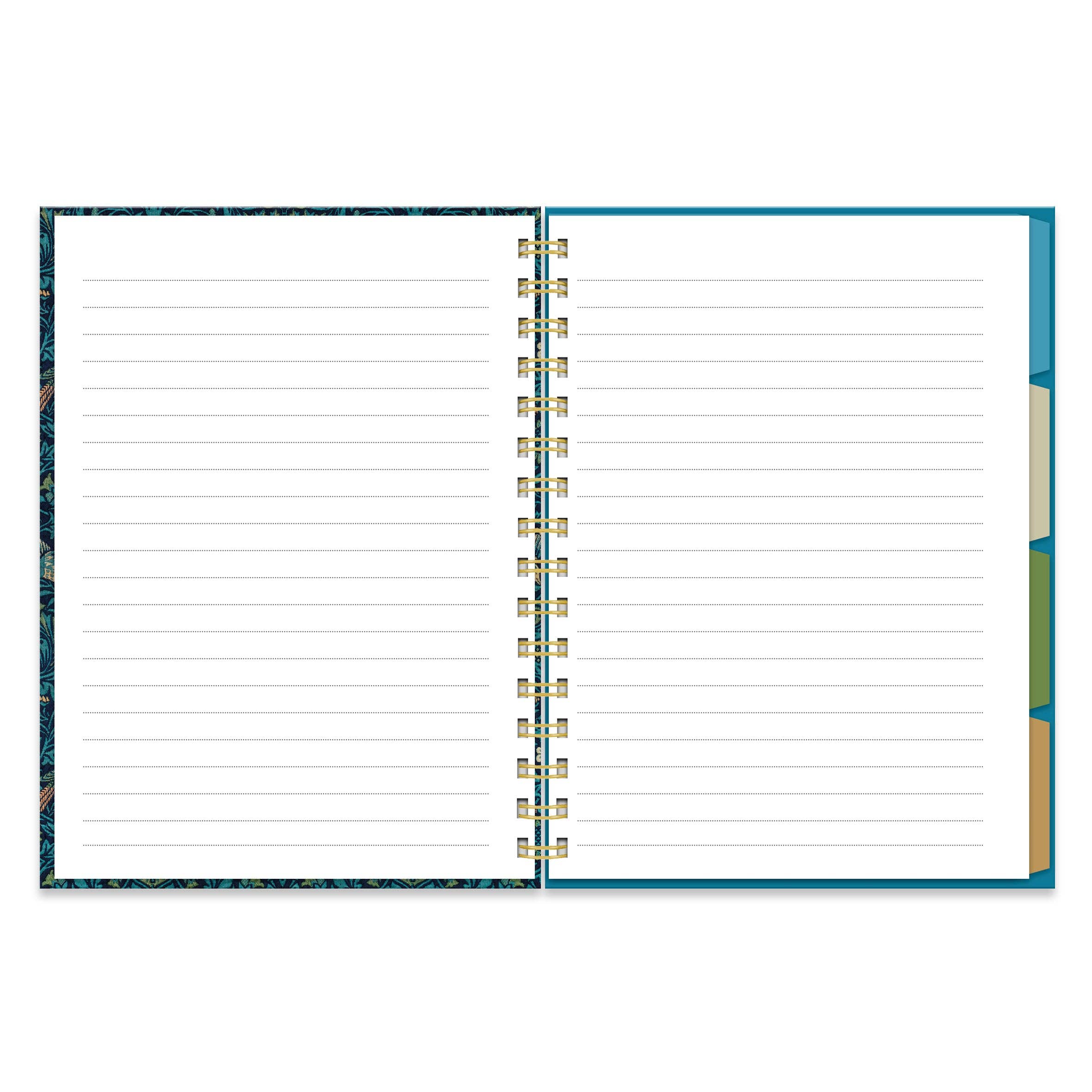 Robert Frederick Ltd – wholesale Notebook – William Morris Birds A5 Notebook With Dividers3