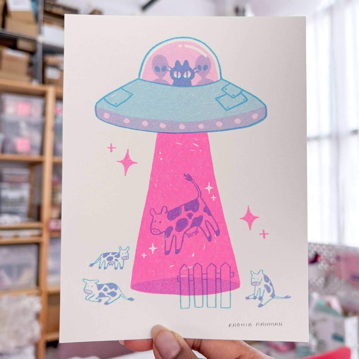 Radhia Rahman - Wholesale Art Print - UFO Kuni Riso Print3