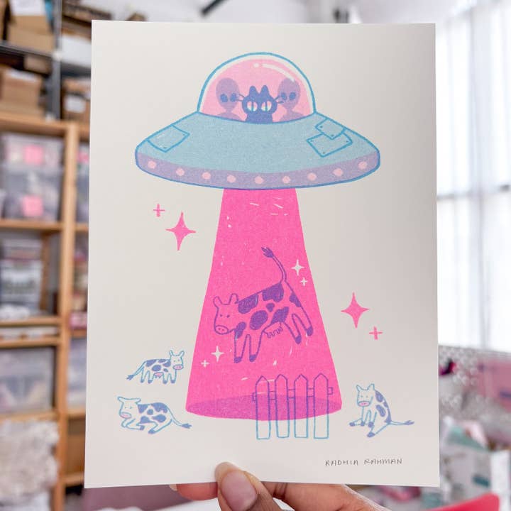 Radhia Rahman - Wholesale Art Print - UFO Kuni Riso Print3