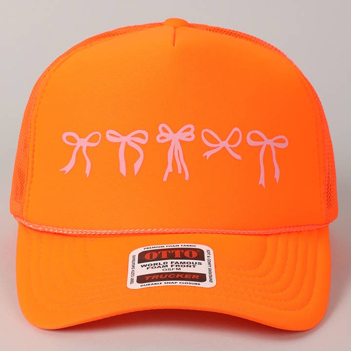 Fashion City - Wholesale Trucker hat – Women’s - Variety Ribbon Bow Design Foam Trucker Hat32