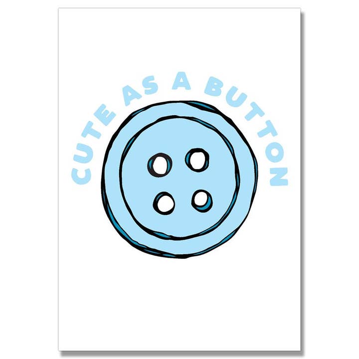 Tarjeta azul bonita como un botón, tamaño A5. para venta al por mayor de Filthy Sentiments