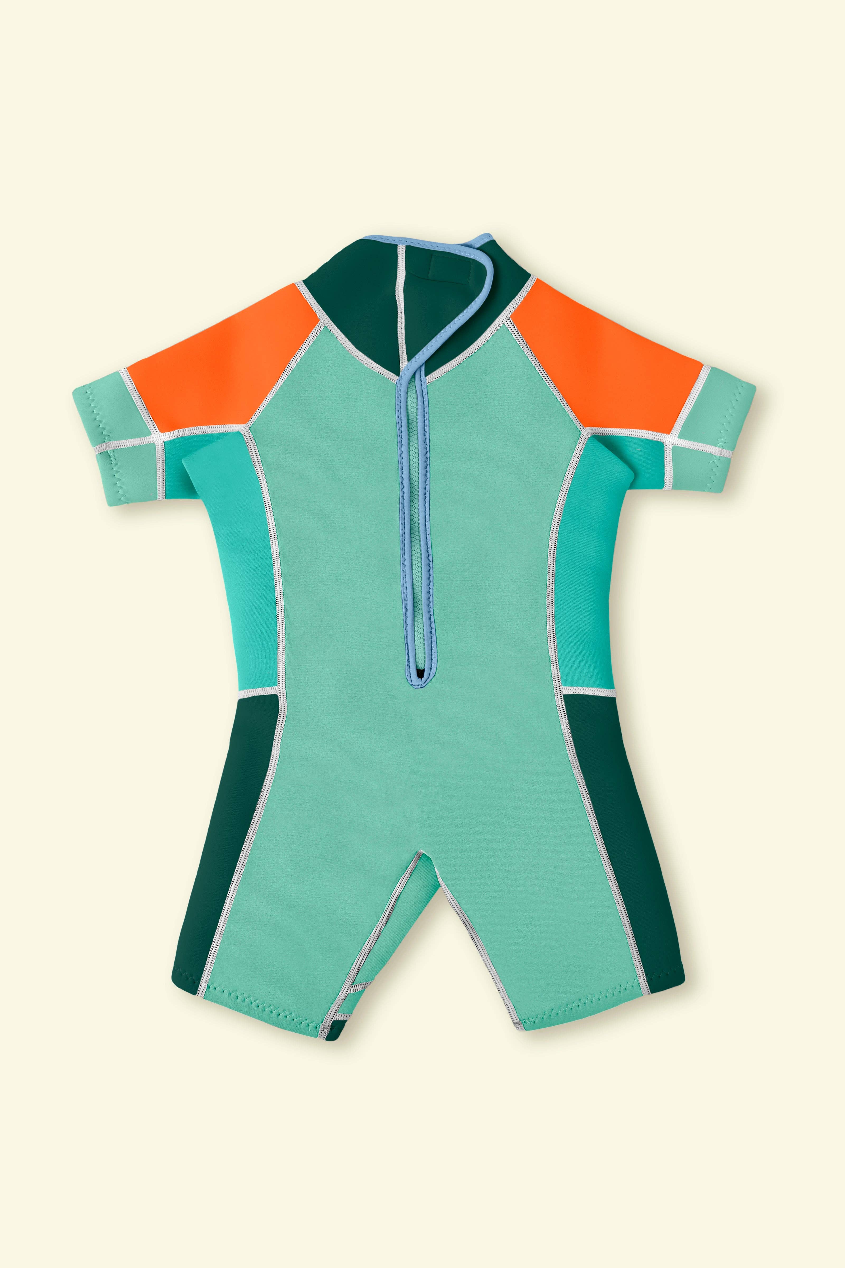 Days in the Sand - Vente Combinaison de natation – enfant - Green Spark - Combinaison néoprène 2mm Springsuit1