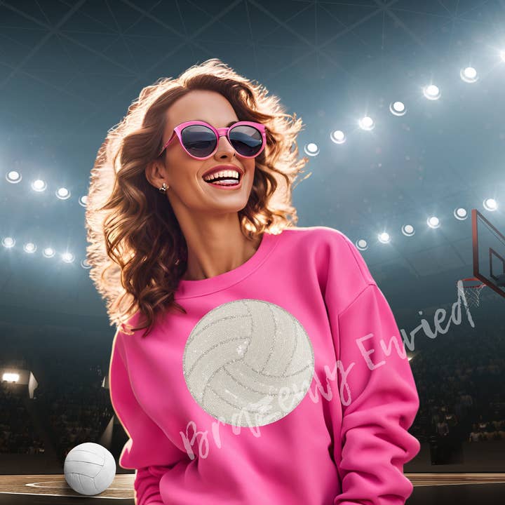 Brazenly Envied - Wholesale Patch - Game Day Ready New Sports Patch Volleyball Sequins Patch2