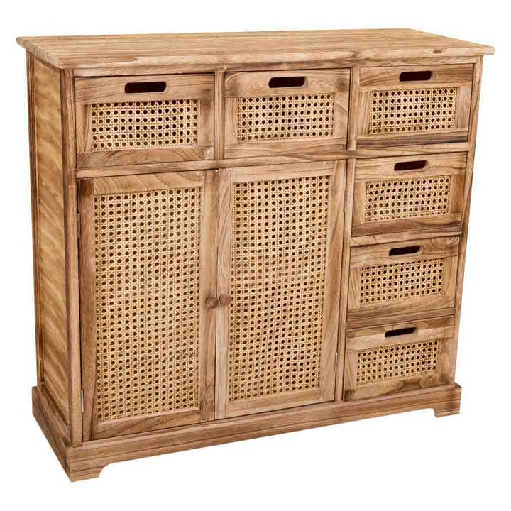 Creaciones Meng - Wholesale Sideboard - WOODEN SIDEBOARD AND GRID 86x33x78.5h cm