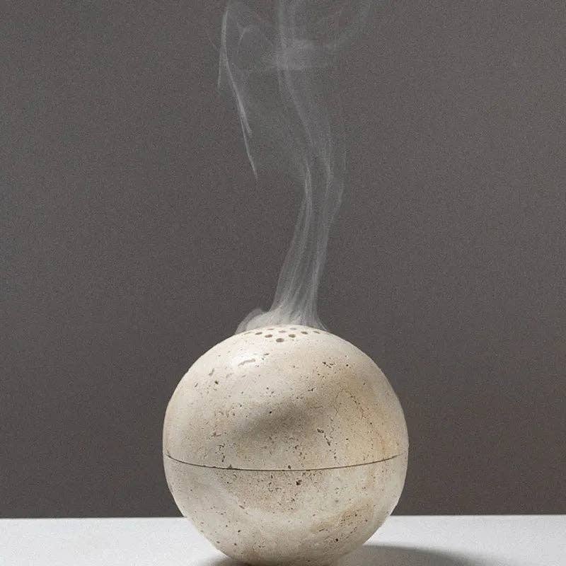 Kiyo Home - Wholesale Incense Holder - Travertine Incense Burner | Incense Holder | Stone Decor1