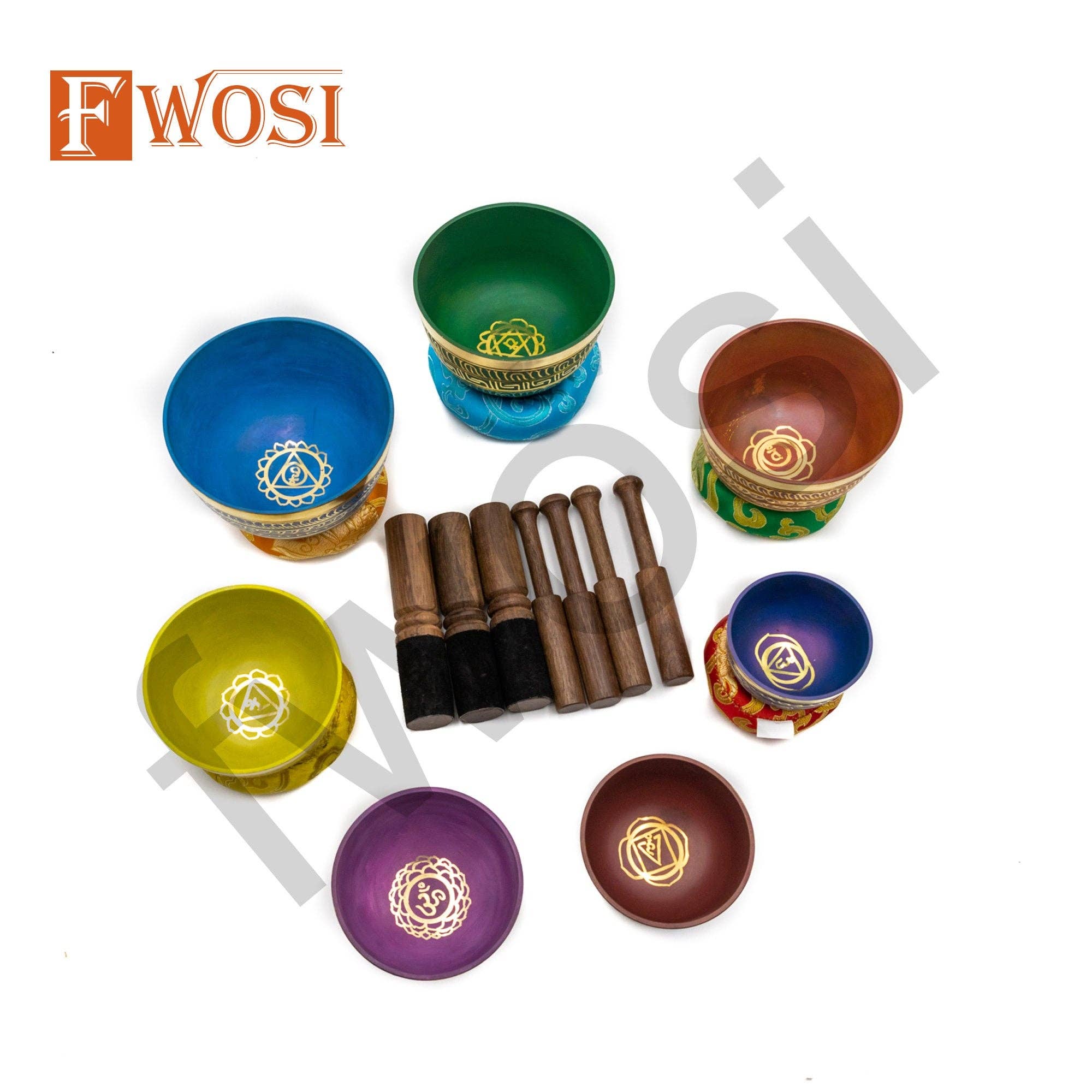 Fwosi - Wholesale Meditation Supplies - Tibetan Singing Bowls Set | Antique Mindfulness Bell Meditation Bowl Yoga Therapy | Healing Bowl | Sound Bowl | Self-Care Gift1