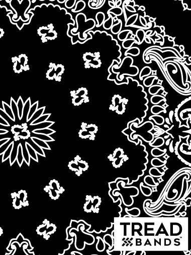 TreadBands - Wholesale Fashion Headband - Women's - All-Terrain Tieback - Nikki Sixx Black Bandana1