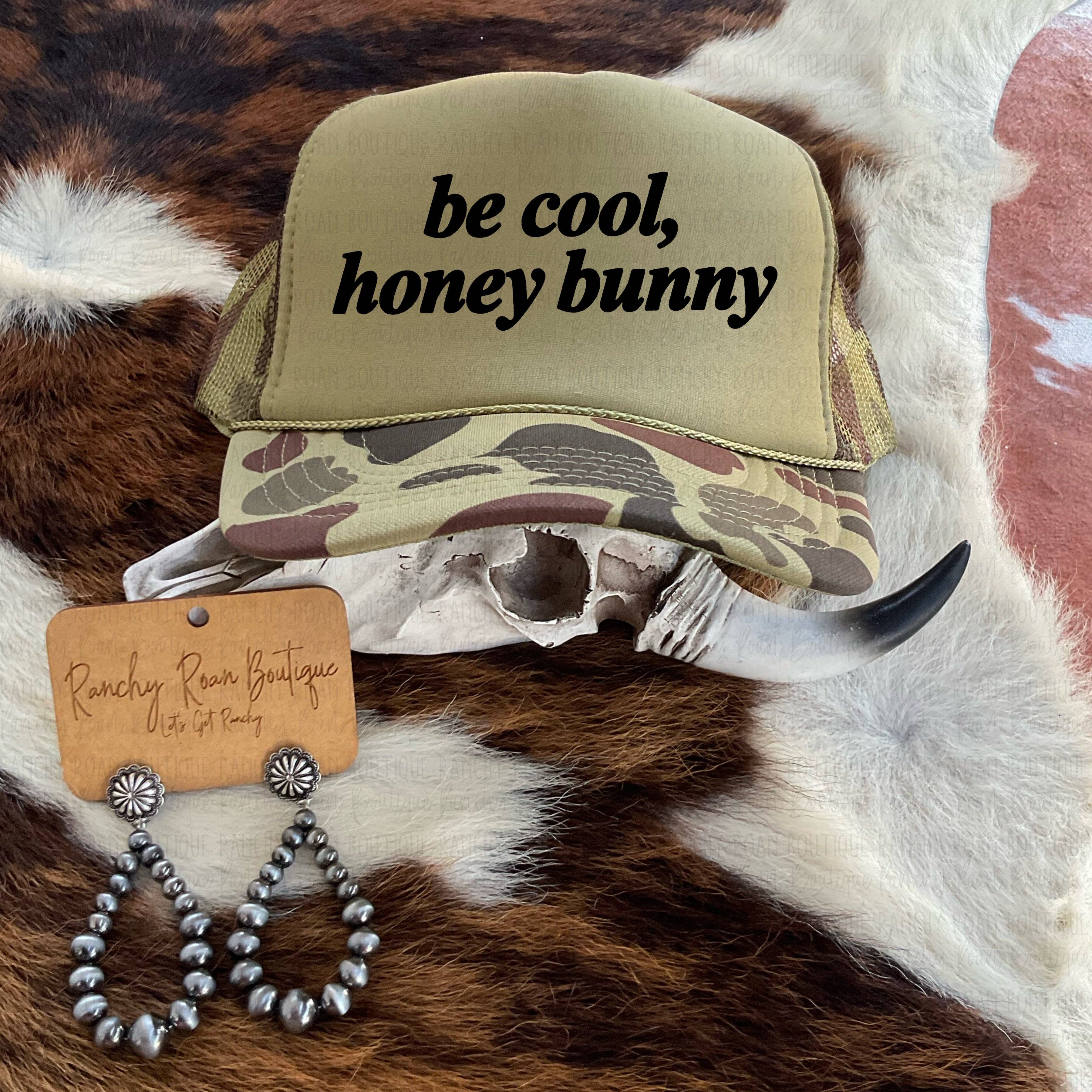 Ranchy Roan Boutique - Wholesale Trucker Hat - Women's - Honey Bunny Western Trucker Hat0