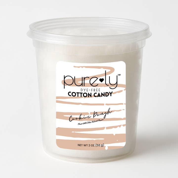 Pâte à cookie à la barbe à papa sans colorant 2 oz pot pour la vente par Purely Cotton Candy