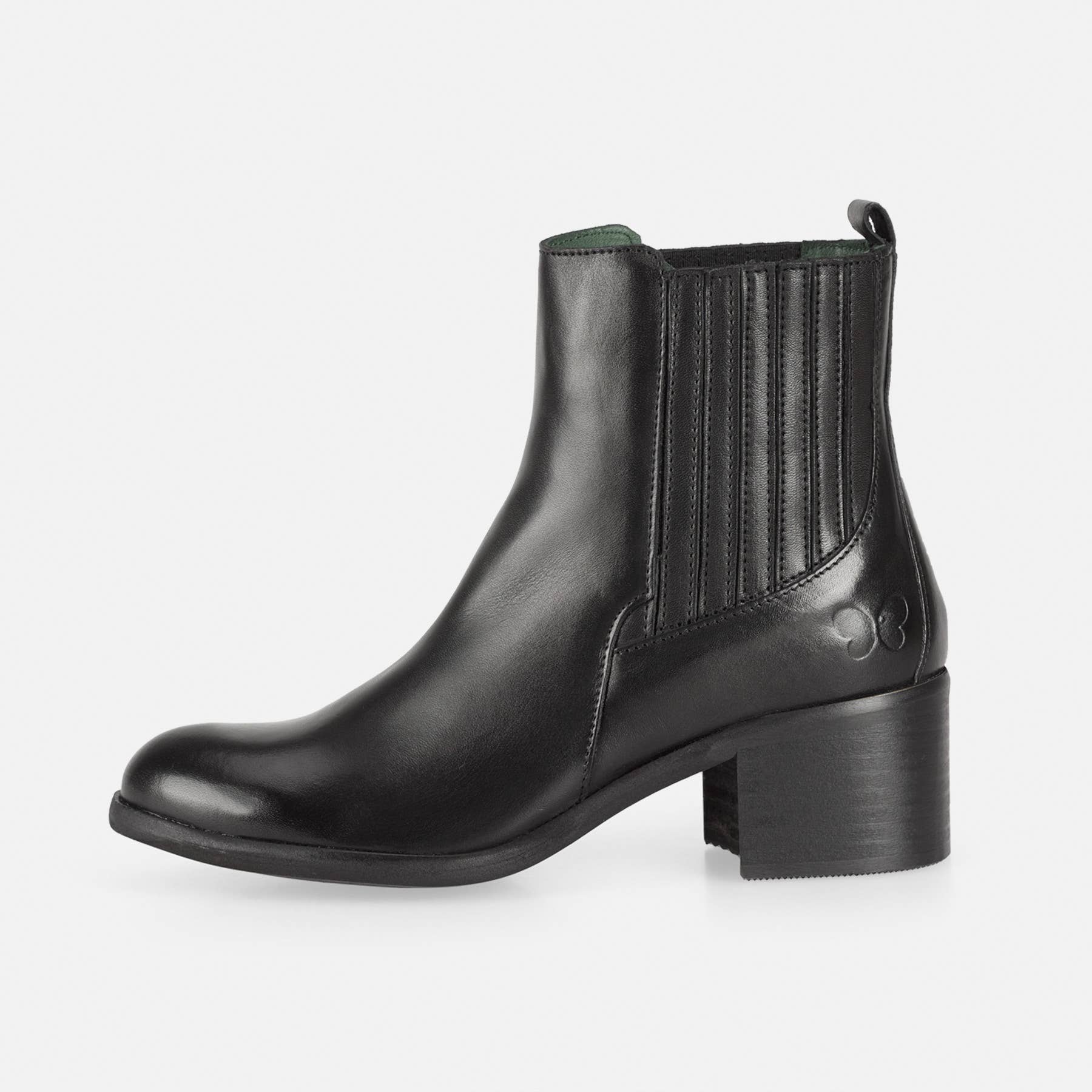 Women´S Leather Heeled Ankle Boots - Mira D947 Anilex Black for wholesale on Faire5