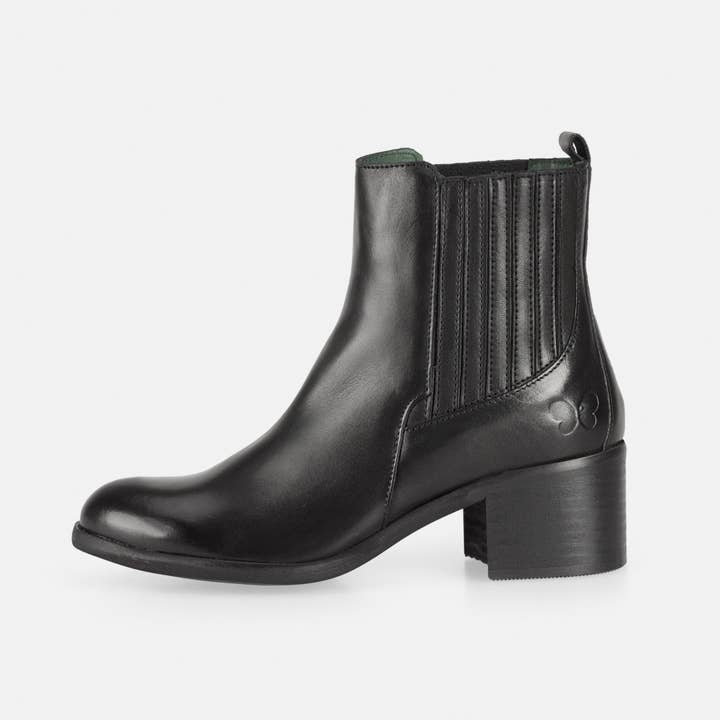 Women´S Leather Heeled Ankle Boots - Mira D947 Anilex Black for wholesale on Faire5