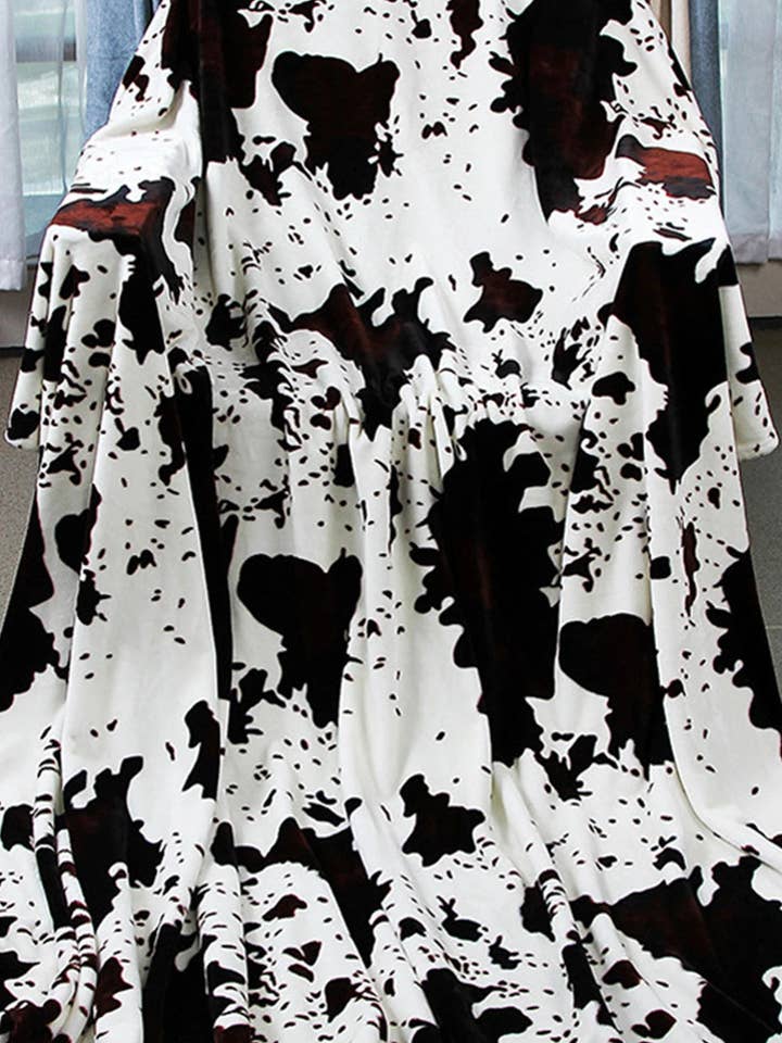 Manta de felpa multicolor con lunares de vaca para venta al por mayor de Suhkasana