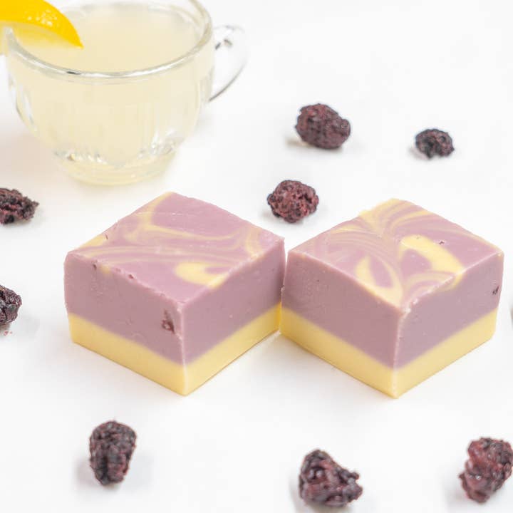 Blackberry Lemonade 1/2 lb. Fudge Bar for wholesale by Valley Fudge & Candy