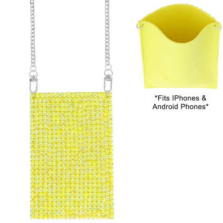 SP Sophia Collection - Wholesale Crossbody Bag - Women's - Rhinestone Cell Phone Bag with Chain Strap9
