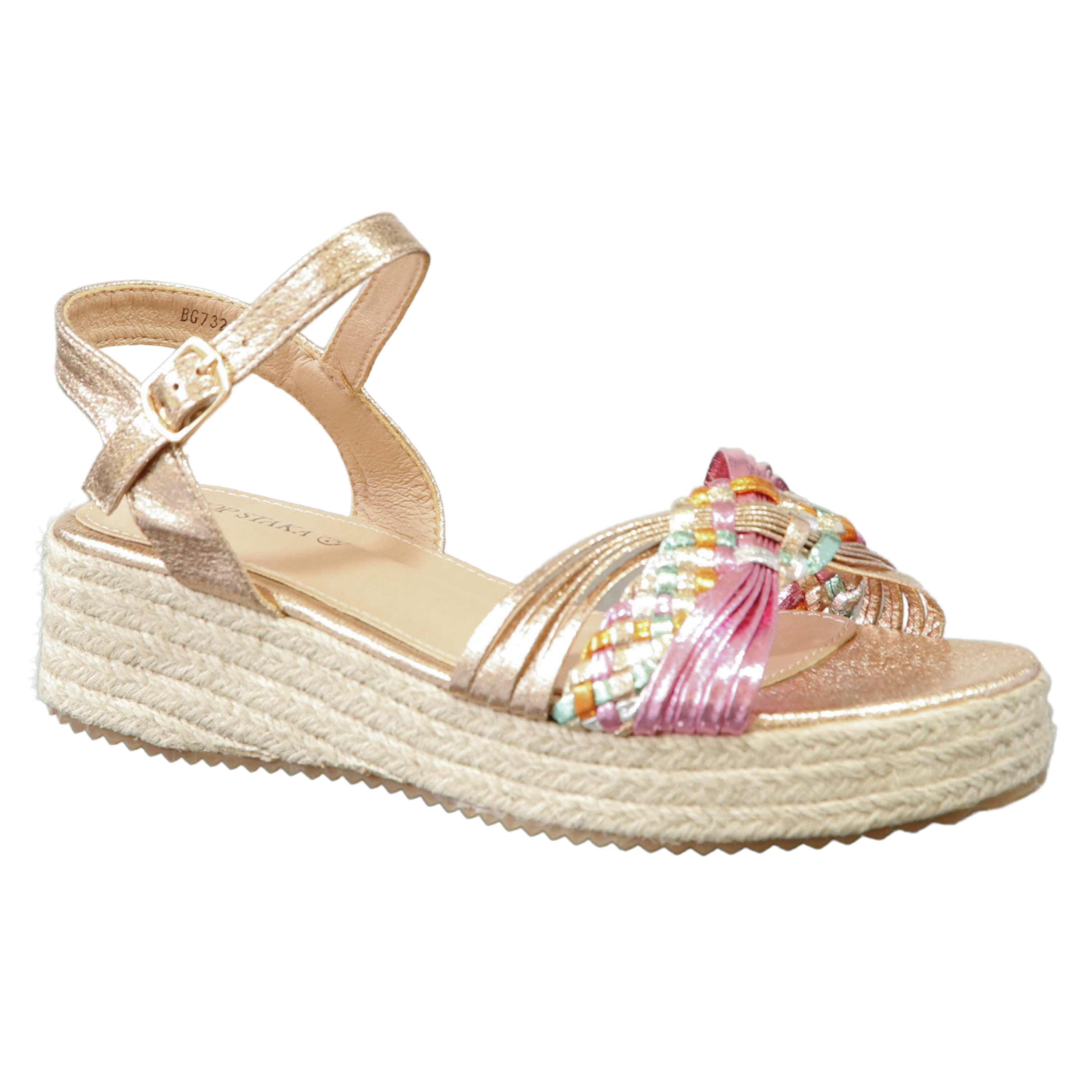 Top Staka - Wholesale Wedges - Women's - BG-732 Women's Braided Wedge Sandals - Espadrille Platform18