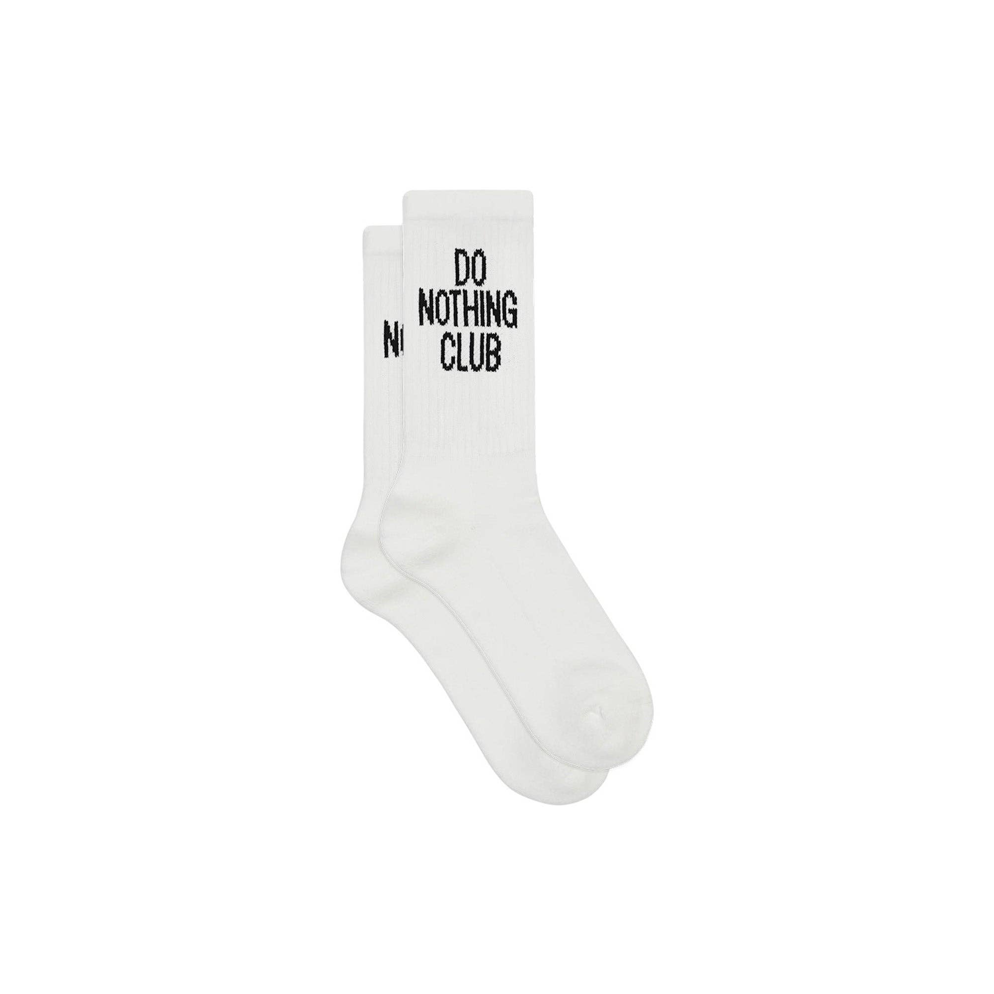Do Nothing Club Tennis Socks - White for wholesale on Faire6