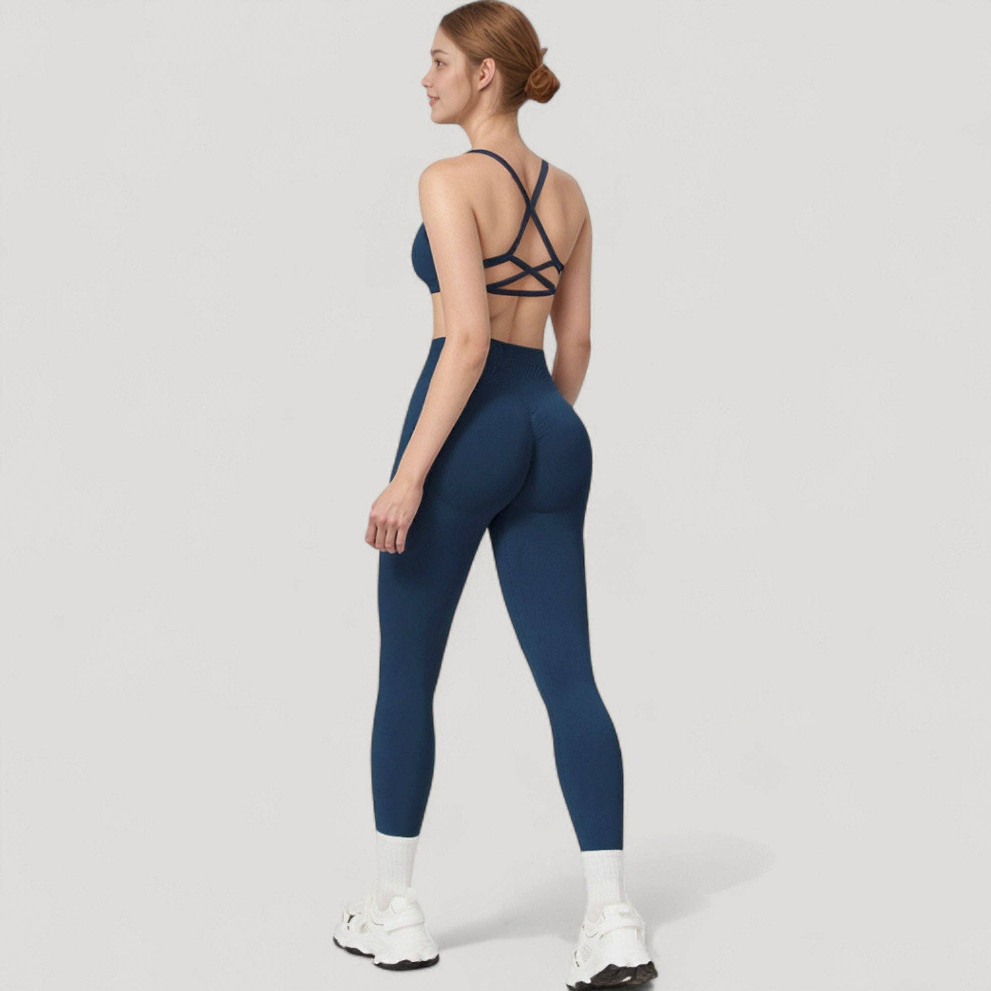Active by Anna-Kaci – wholesale Athletic/lounge leggings – Women's – Seamless High Waist Compression Leggings with Sculpting Back16