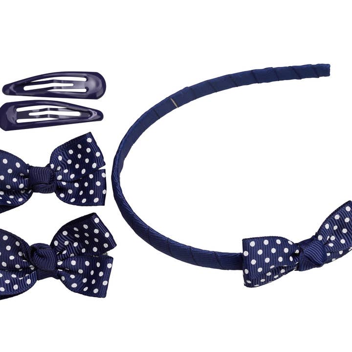 Ensemble bandeau, nœud et mousqueton French Toast, paquet de 5, 1 personne pour la vente par Allure Style Accessories