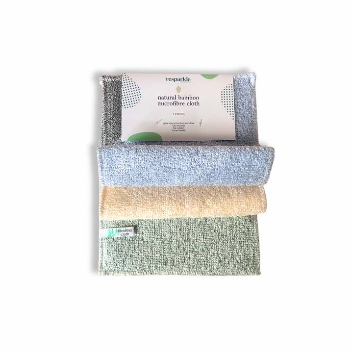 Resparkle – Engroshandel Rengøringsklud – Bambus mikrofiber klud sæt med 3