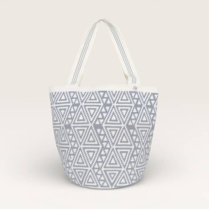 Tote redondo geométrico L | Sterling para venta al por mayor de Guajii Design