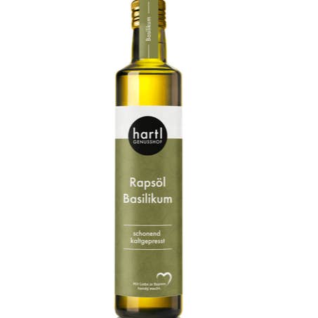 hartl GENUSSHOF - Wholesale Cooking Oil - rapeseed oil basil1