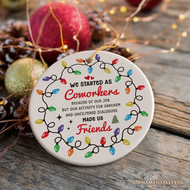 OrnamentallyYou – wholesale Prydnad – Kollegor blir vänner Citat, Juluppskattningspresent