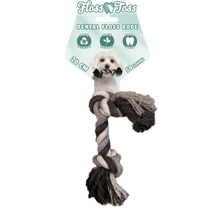 Hofman Animal Care - Wholesale Pet Rope Toy - Dog - Floss Toss Dental Rope 2 Knot 20 cm