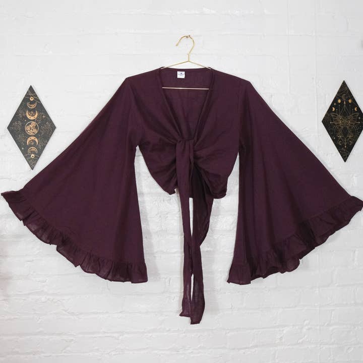 Karma Nepal Crafts - Wholesale Blouse - Women's - Cotton Flare Sleeve Top with Ruffle11