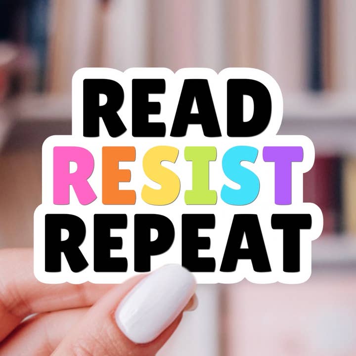 Read Resist Repeat Sticker for wholesale by Indie Heart Studio