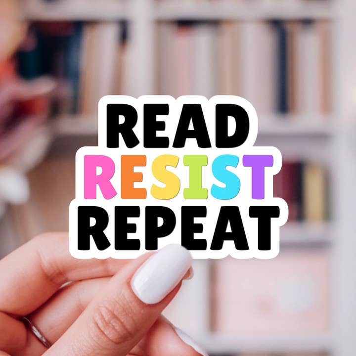 Indie Heart Studio - Wholesale Sticker - Read Resist Repeat Sticker