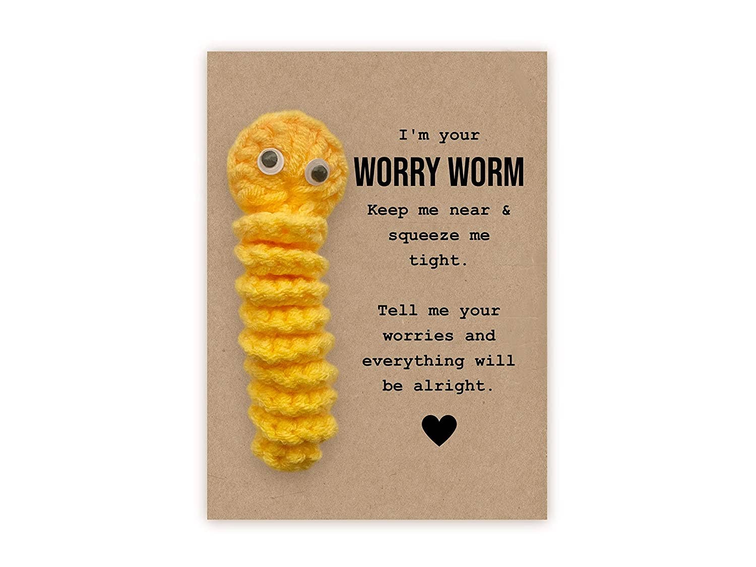 Fifi's Handcrafted – wholesale Thinking of you card – Worry Worm, Mental Health, Positivity Gift, Thinking of You,2