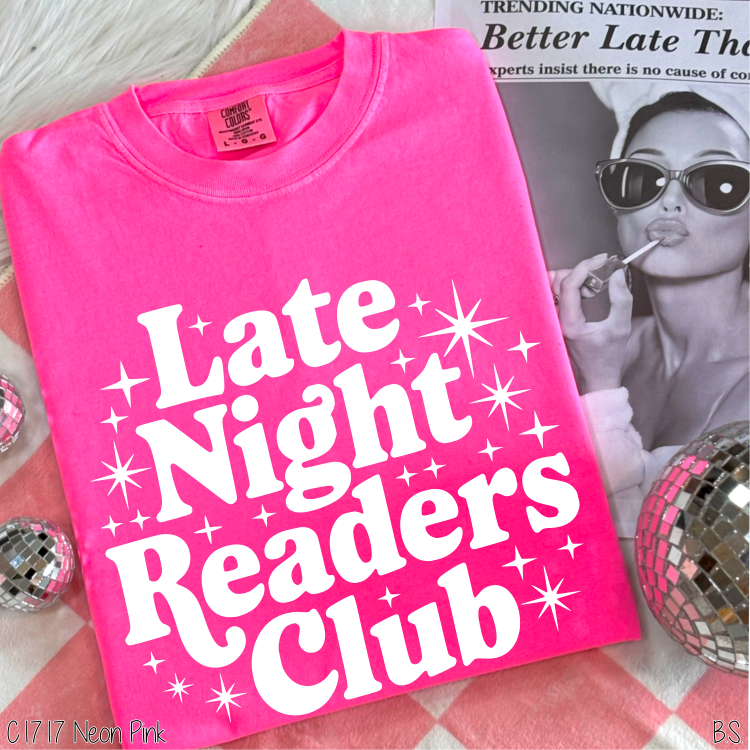 Bama Screens - Wholesale Screen Printed T-Shirt - Women's - Late Night Readers #BS83472