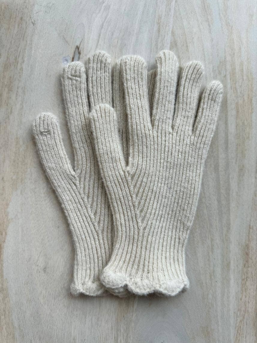 Cinnamon Creations - Wholesale Gloves – Women's - Long Rib Glove with Finger Touch Hole GL0152