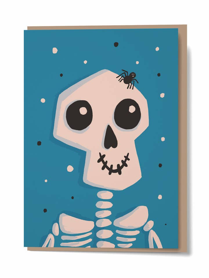 Happy Skeleton - Blue for wholesale by Rock Paper Scissors
