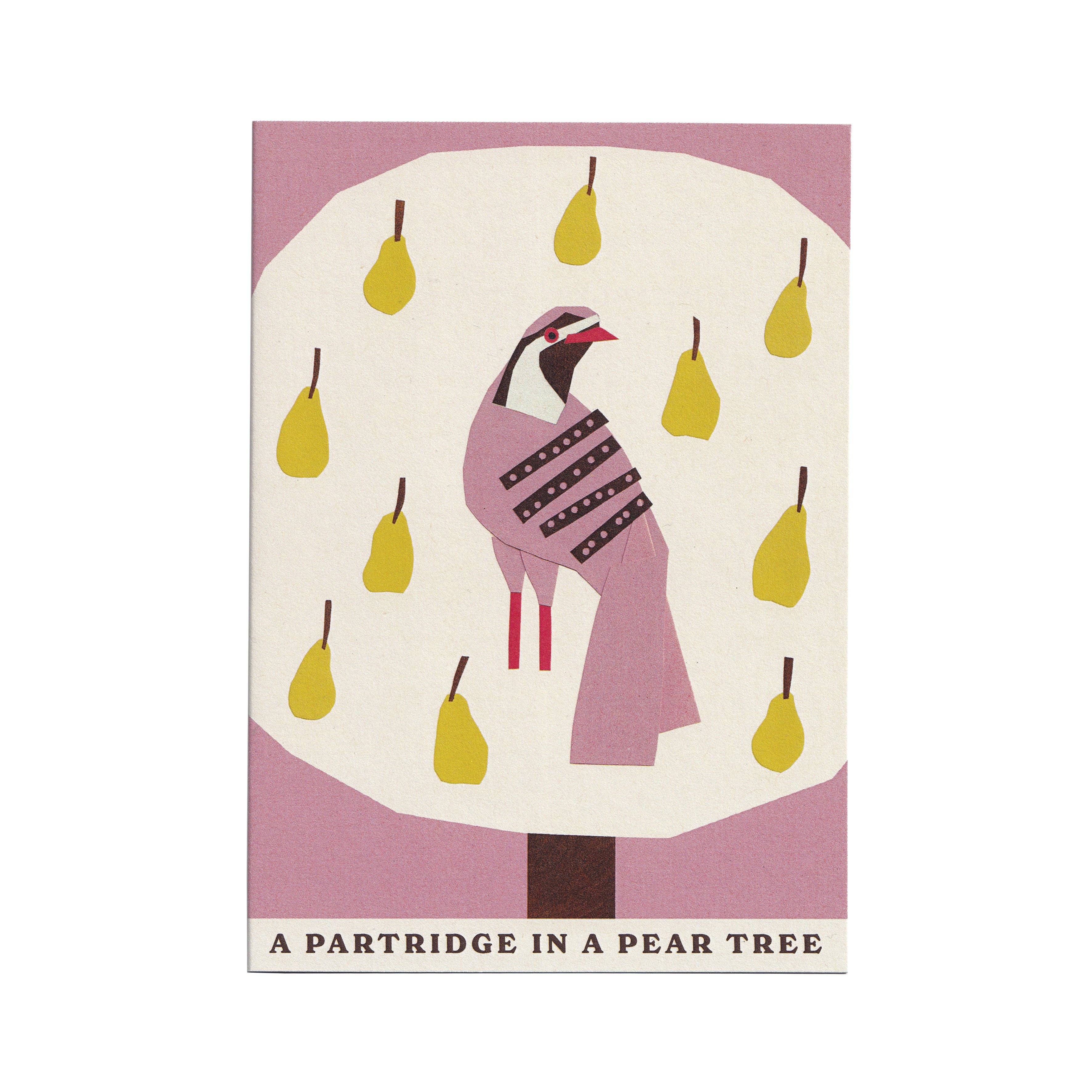 Cait McEniff – wholesale Christmas card – Partridge in a Pear Tree Greetings Card