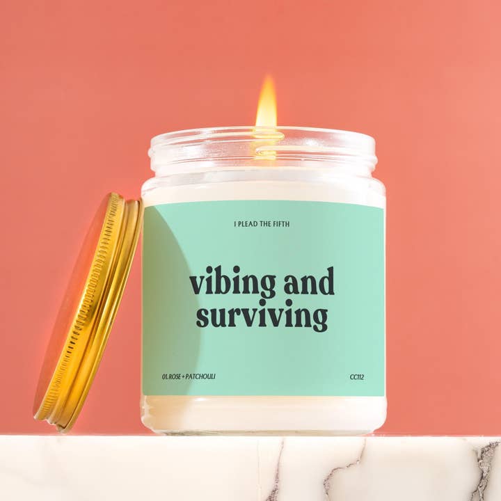 Funny Candle 9oz Soy Wax Made In California CC112 for wholesale by I Plead the Fifth