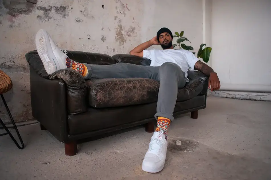 Olisha socks - Wholesale Socks - Unisex - Sema Burnt ochre - Organic Cotton Socks1