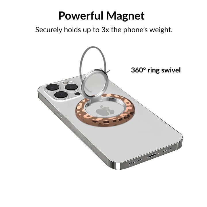 VELVET CAVIAR - Wholesale Phone Grip - MagSafe Grip Ring - Bronze Chrome Leopard