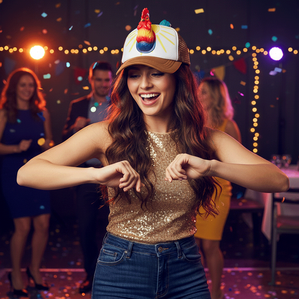 Oooh Yeah/Sock It Up/Oooh Geez Slippers - Wholesale Trucker Hat - Unisex - Rooster | Unisex Trucker Hat Base Cap Mesh Back4